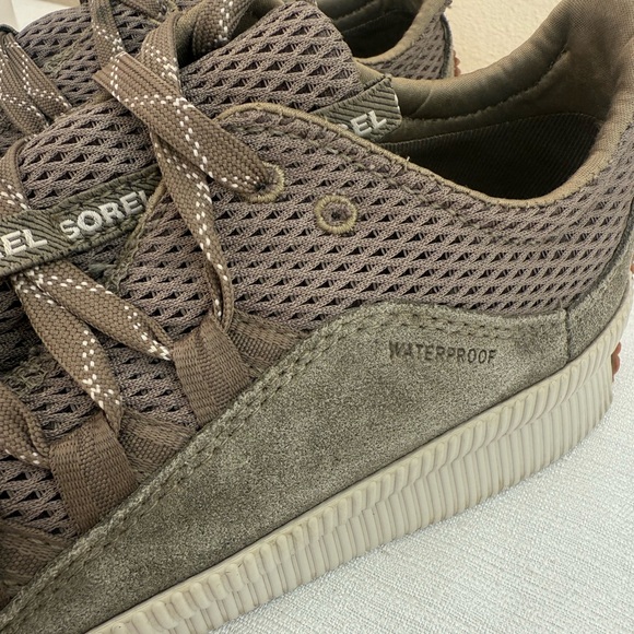 SOREL Olive Suede/Mesh Lace Up Casual Sneakers - Picture 9 of 12